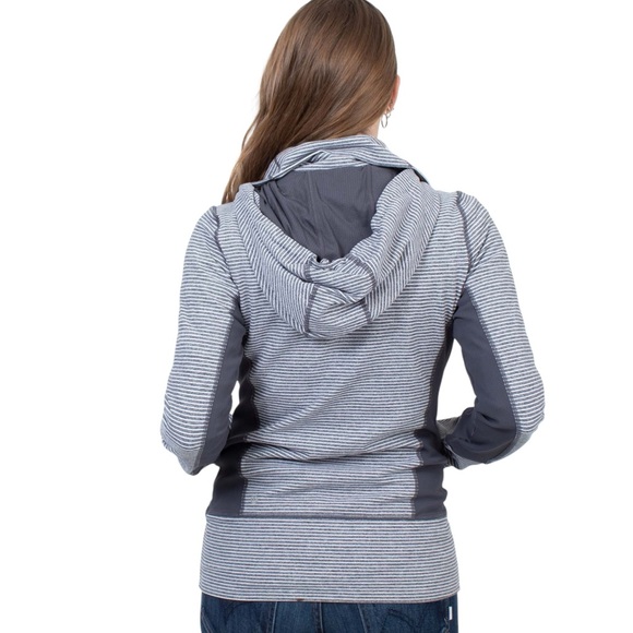 Lululemon Women's Striped Full Zip-Up Athletic Hoodie Jacket Size 12 - Picture 4 of 7